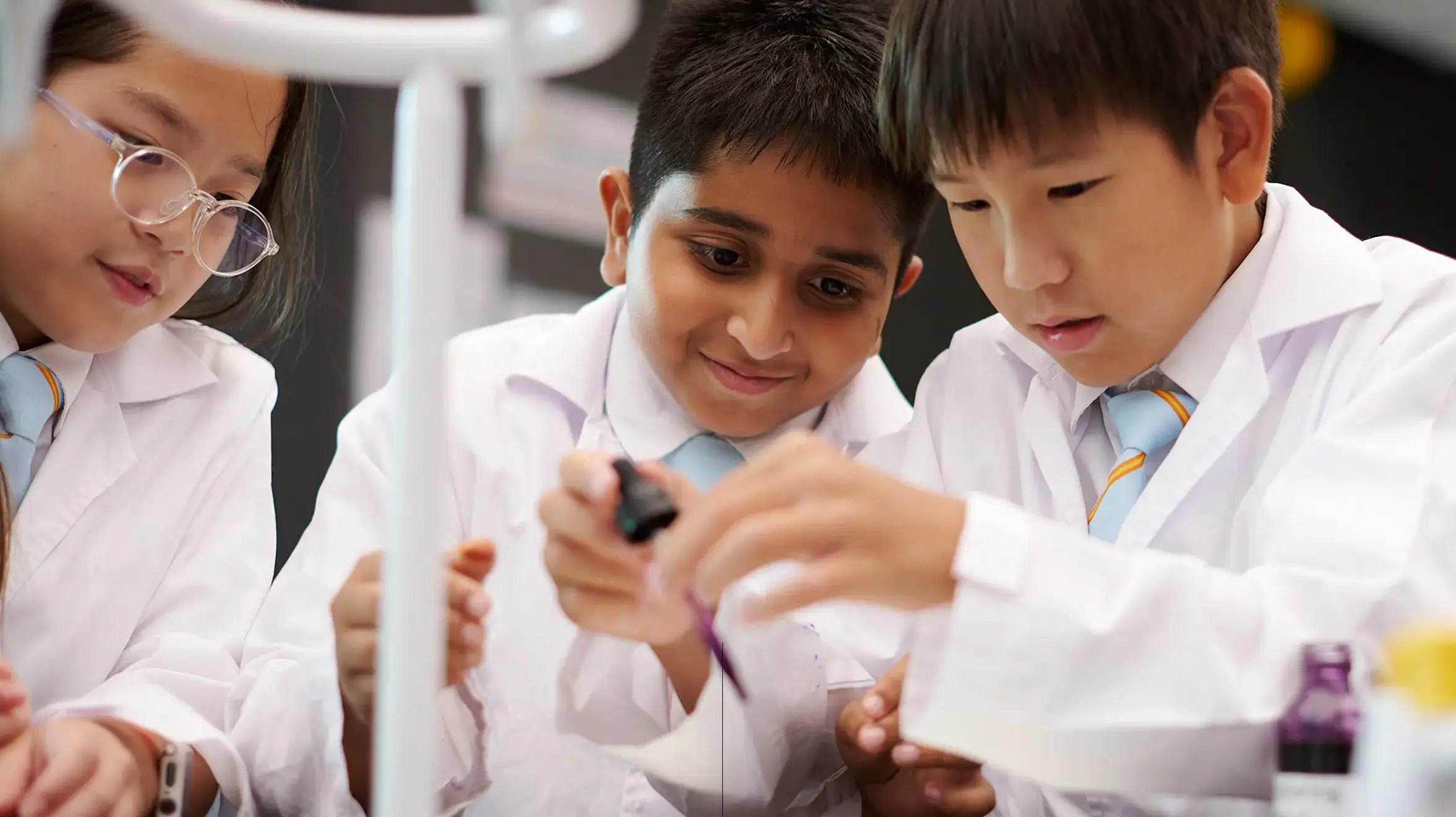 Students science experiment