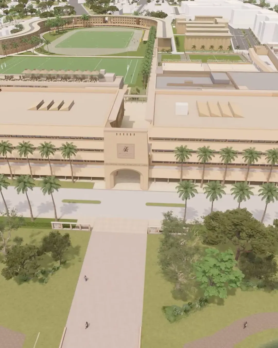 Wellington College Lagos aerial campus shot