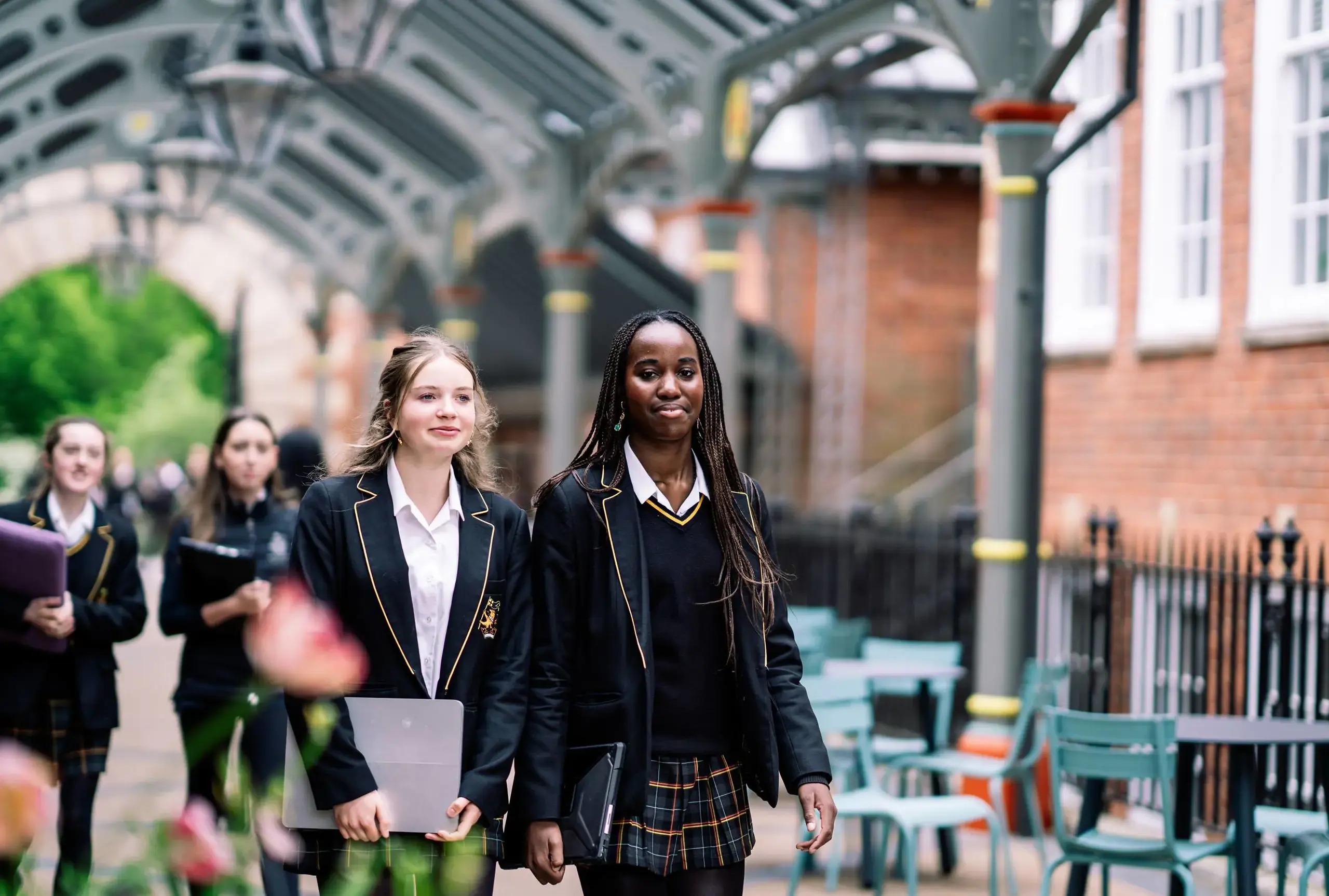 Students walking to class